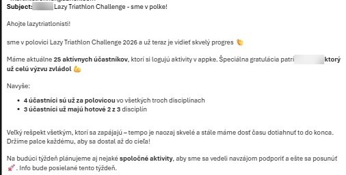 Email update